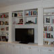 custom built-in entertainment center and bookcases 